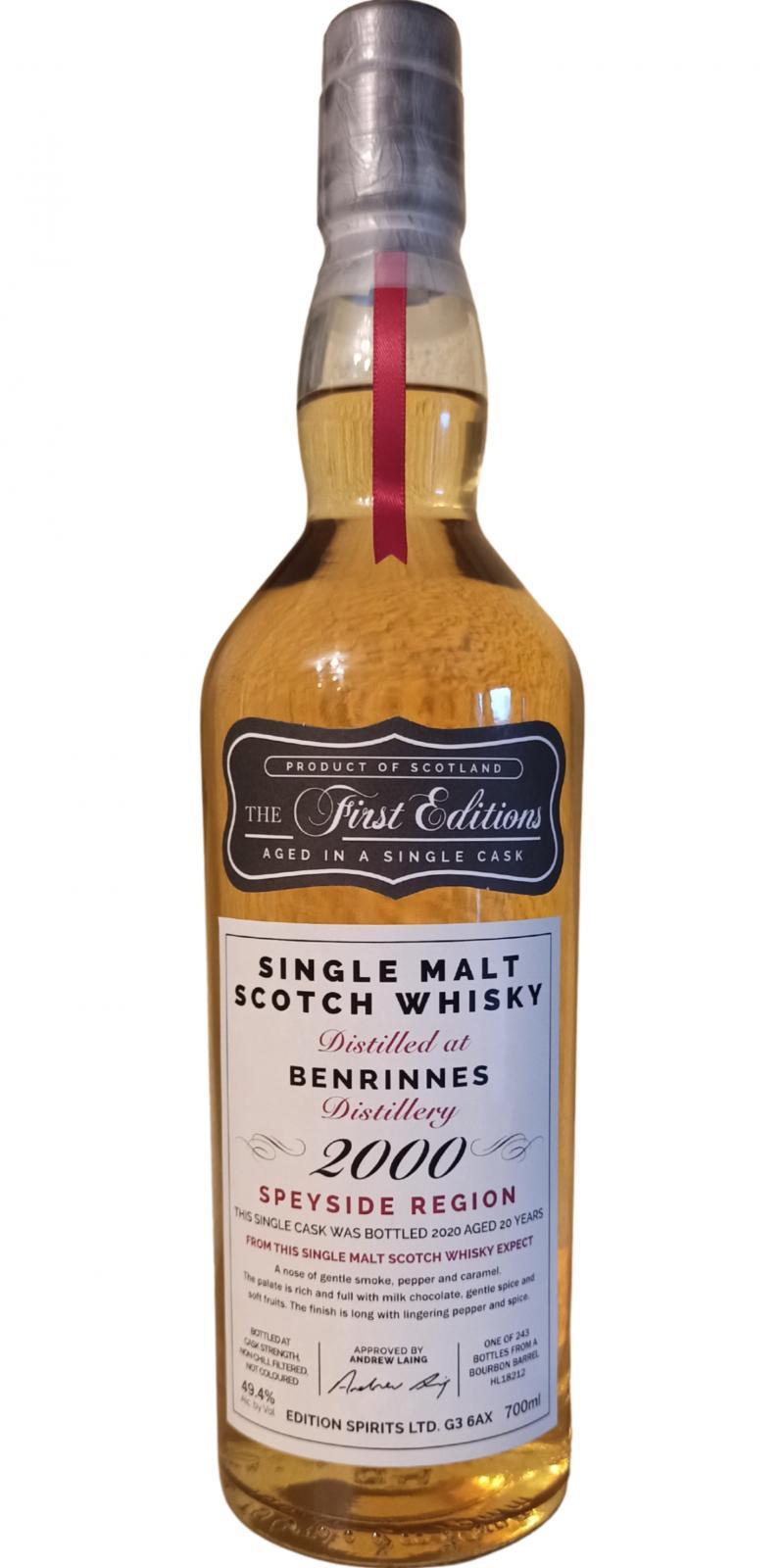 Benrinnes 2000 ED The First Editions