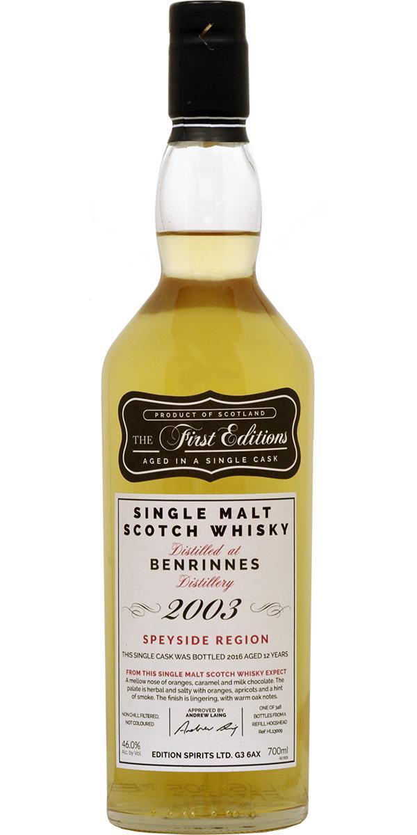 Benrinnes 2003 ED The First Editions