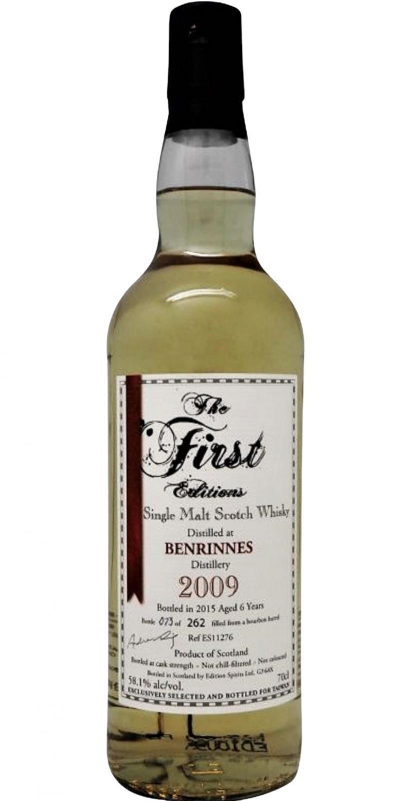 Benrinnes 2009 ED The First Editions