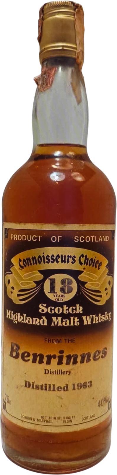 Benrinnes 1963 GM Connoisseurs Choice