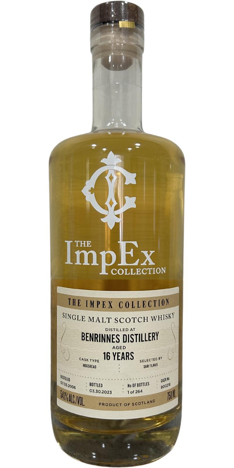 Benrinnes 2006 ImpEx The ImpEx Collection