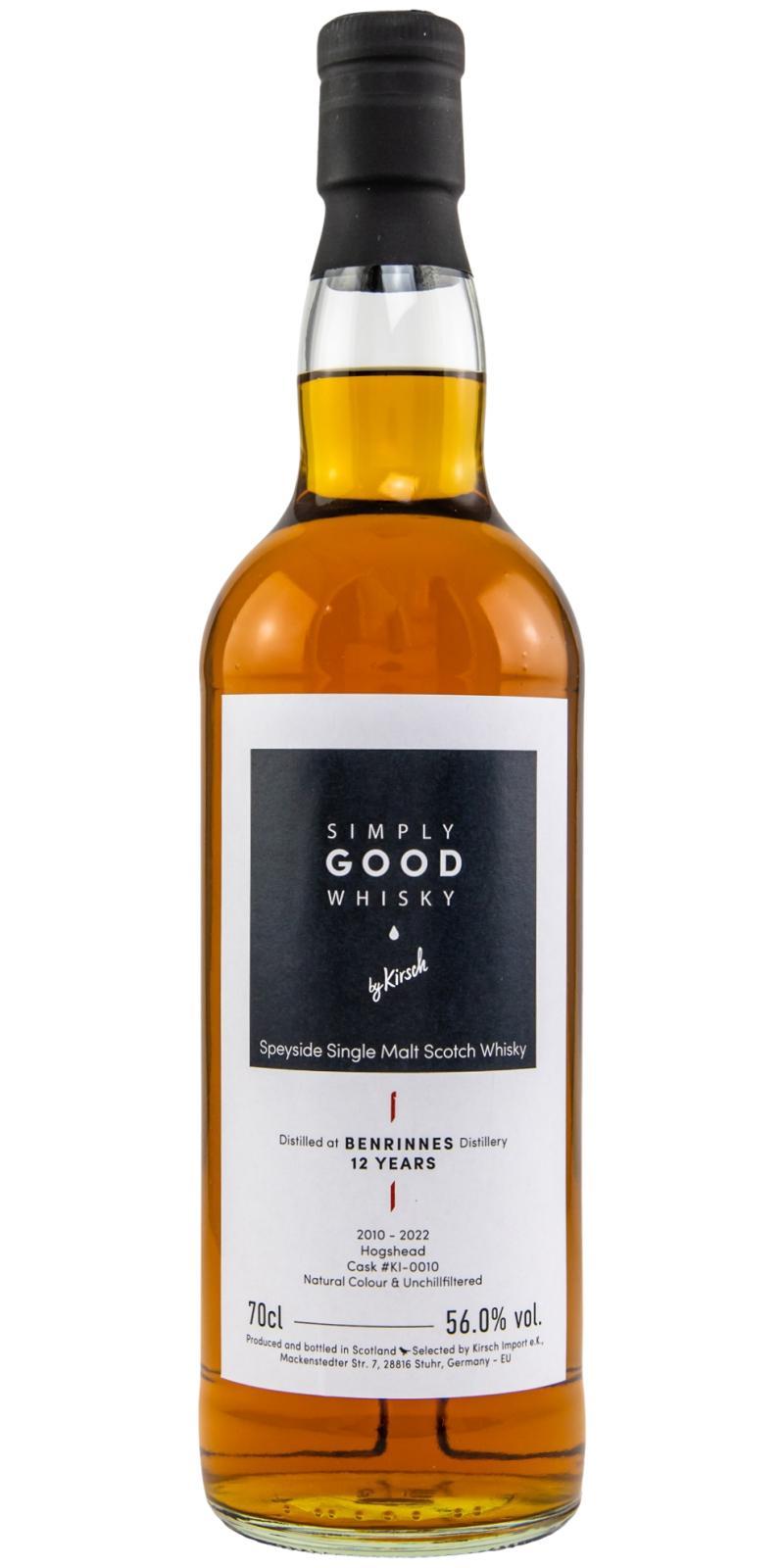 Benrinnes 2010 KI Simply Good Whisky