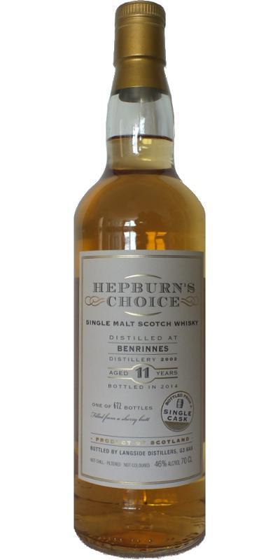 Benrinnes 2002 LsD Hepburn's Choice
