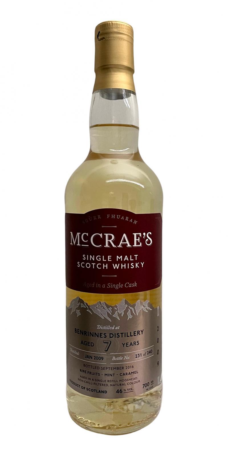 Benrinnes 2009 LsD McCrae's