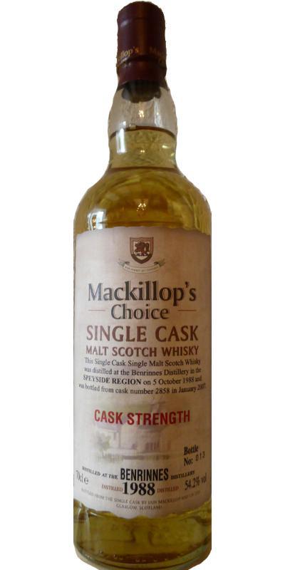 Benrinnes 1988 McC Single Cask - Cask Strength