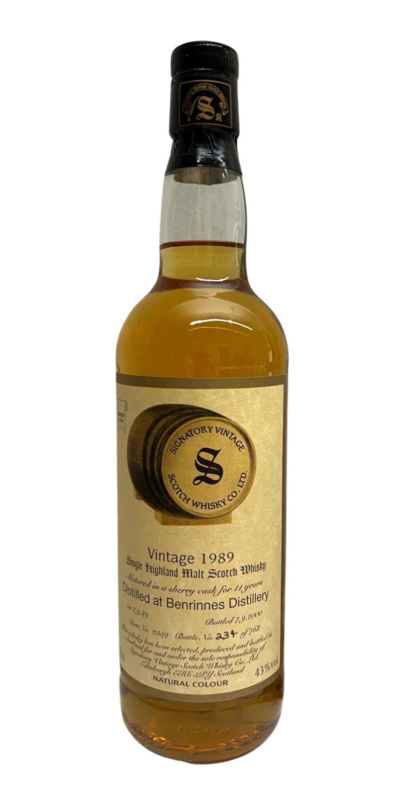 Benrinnes 1989 SV Vintage Collection