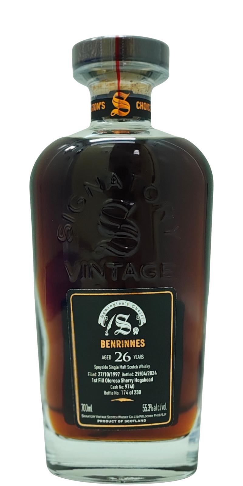 Benrinnes 1997 SV Cask Strength Collection - Symington’s Choice