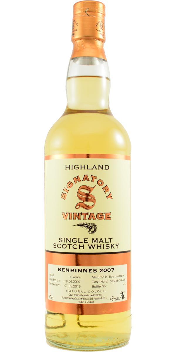 Benrinnes 2007 SV Vintage Collection