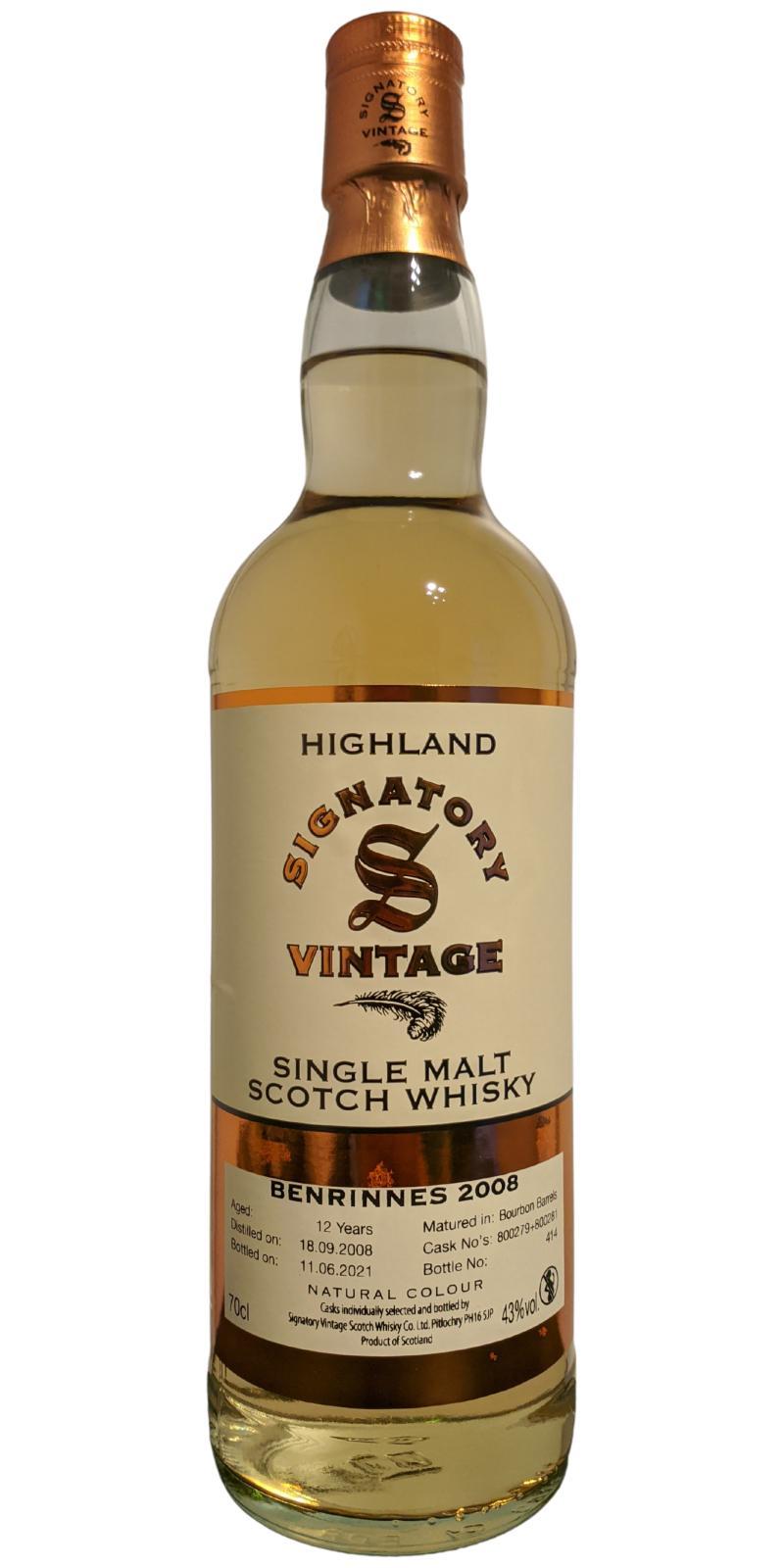 Benrinnes 2008 SV Vintage Collection