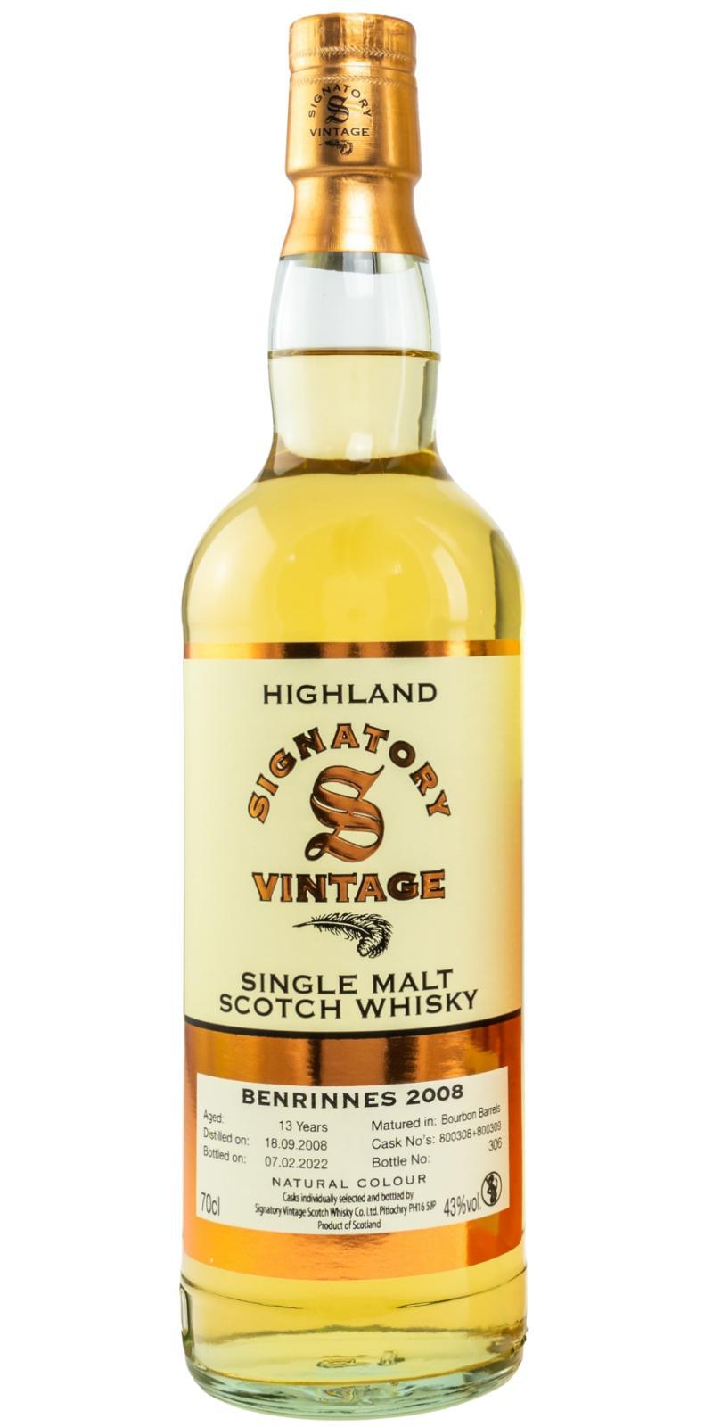 Benrinnes 2008 SV Vintage Collection