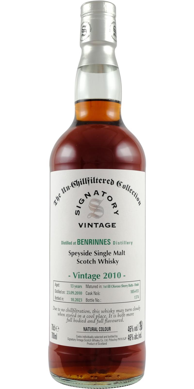 Benrinnes 2010 SV The Un-Chillfiltered Collection