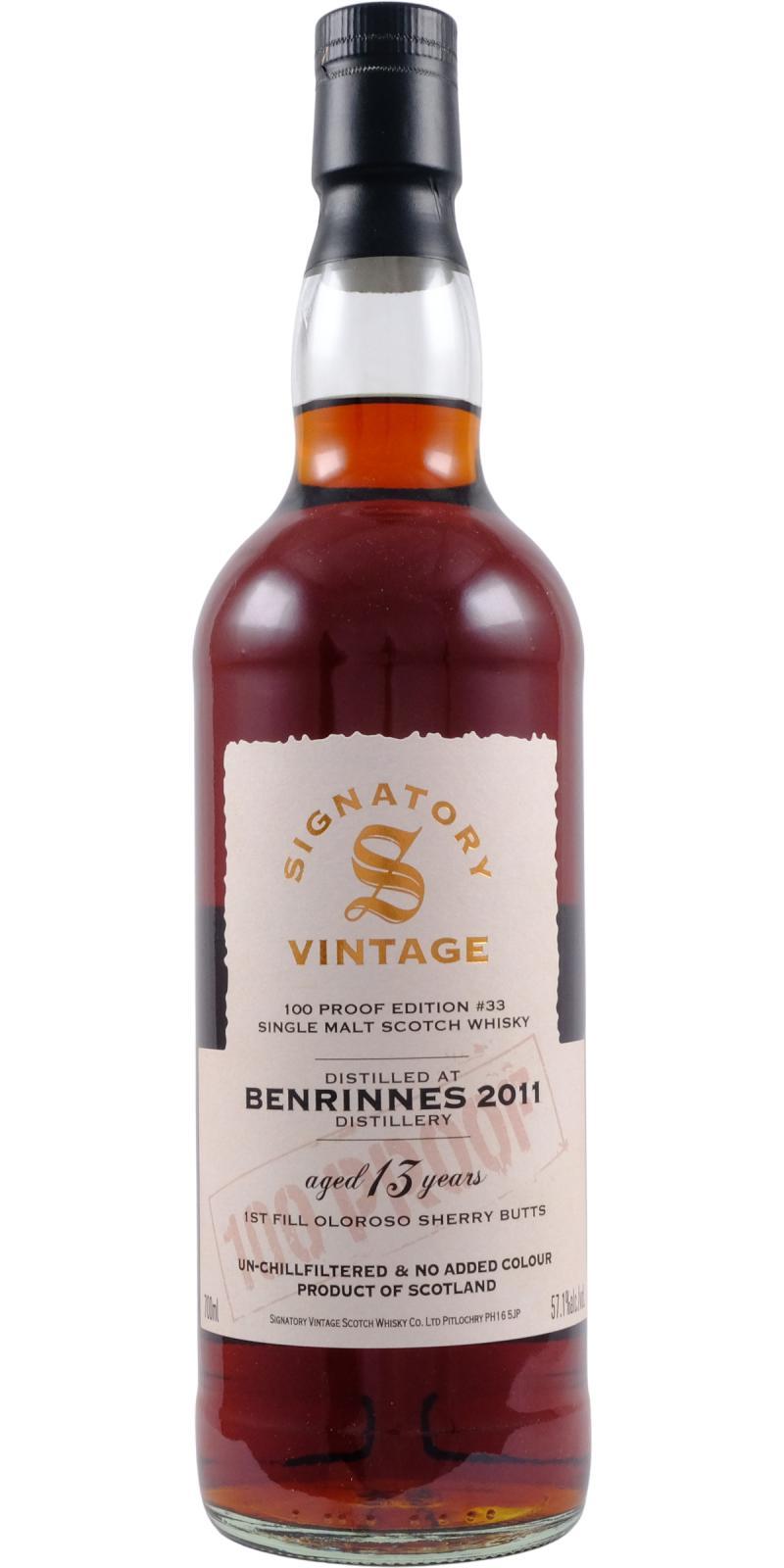 Benrinnes 2011 SV 100 Proof - Edition #33