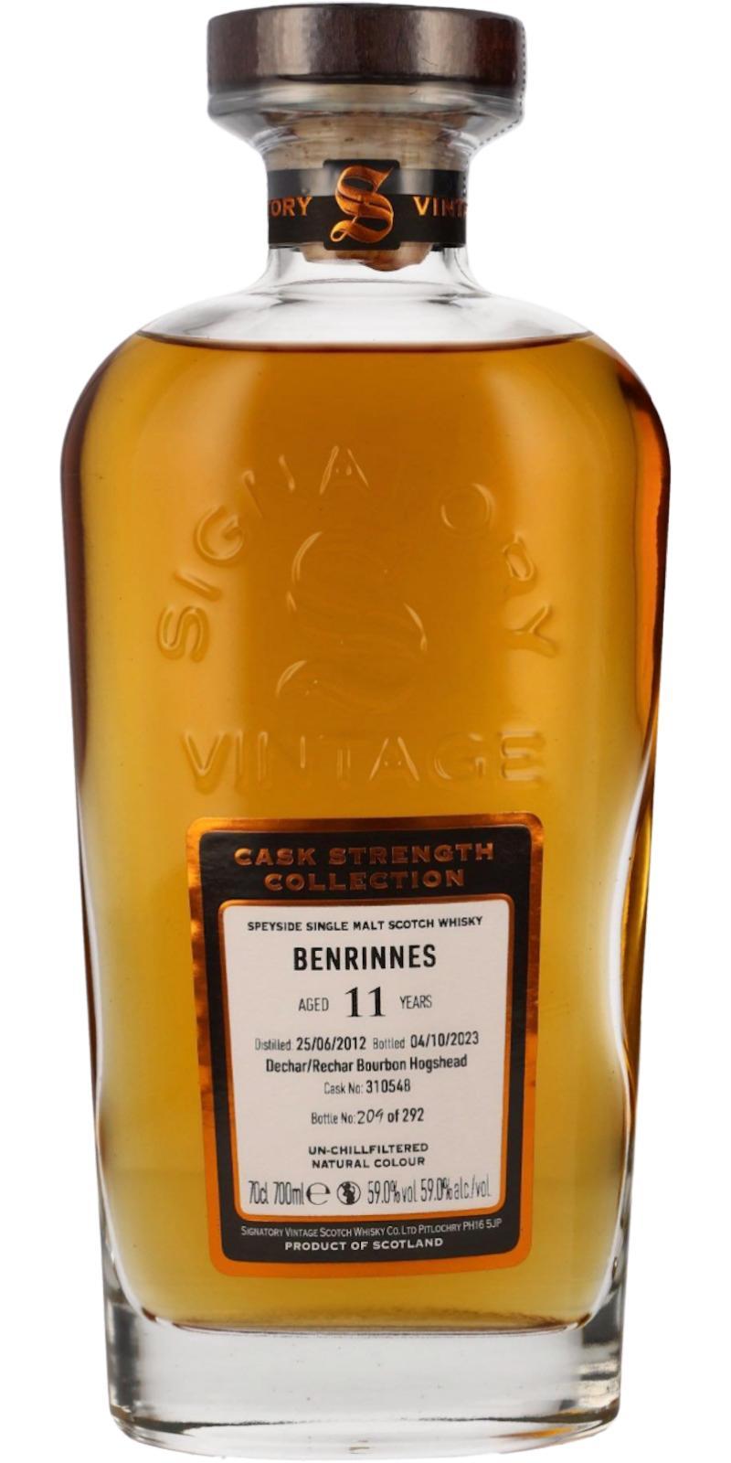 Benrinnes 2012 SV Cask Strength Collection