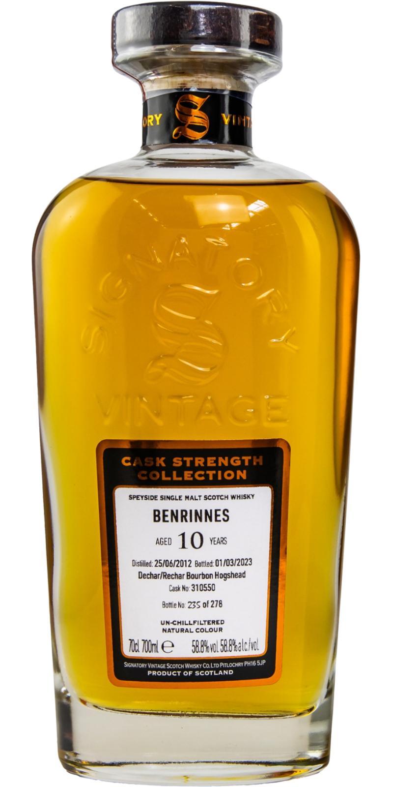 Benrinnes 2012 SV Cask Strength Collection