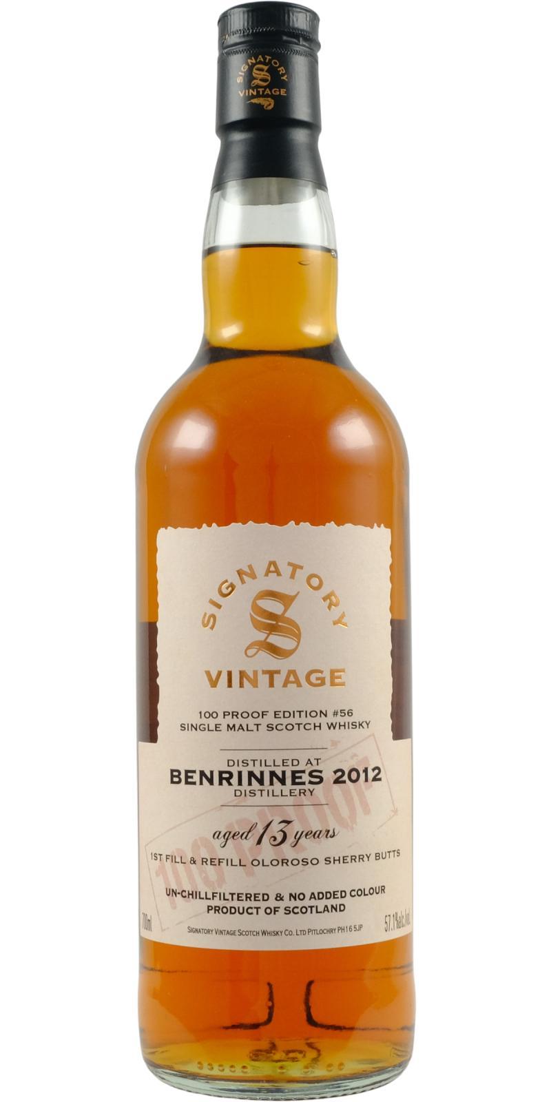 Benrinnes 2012 SV 100 Proof - Edition #56