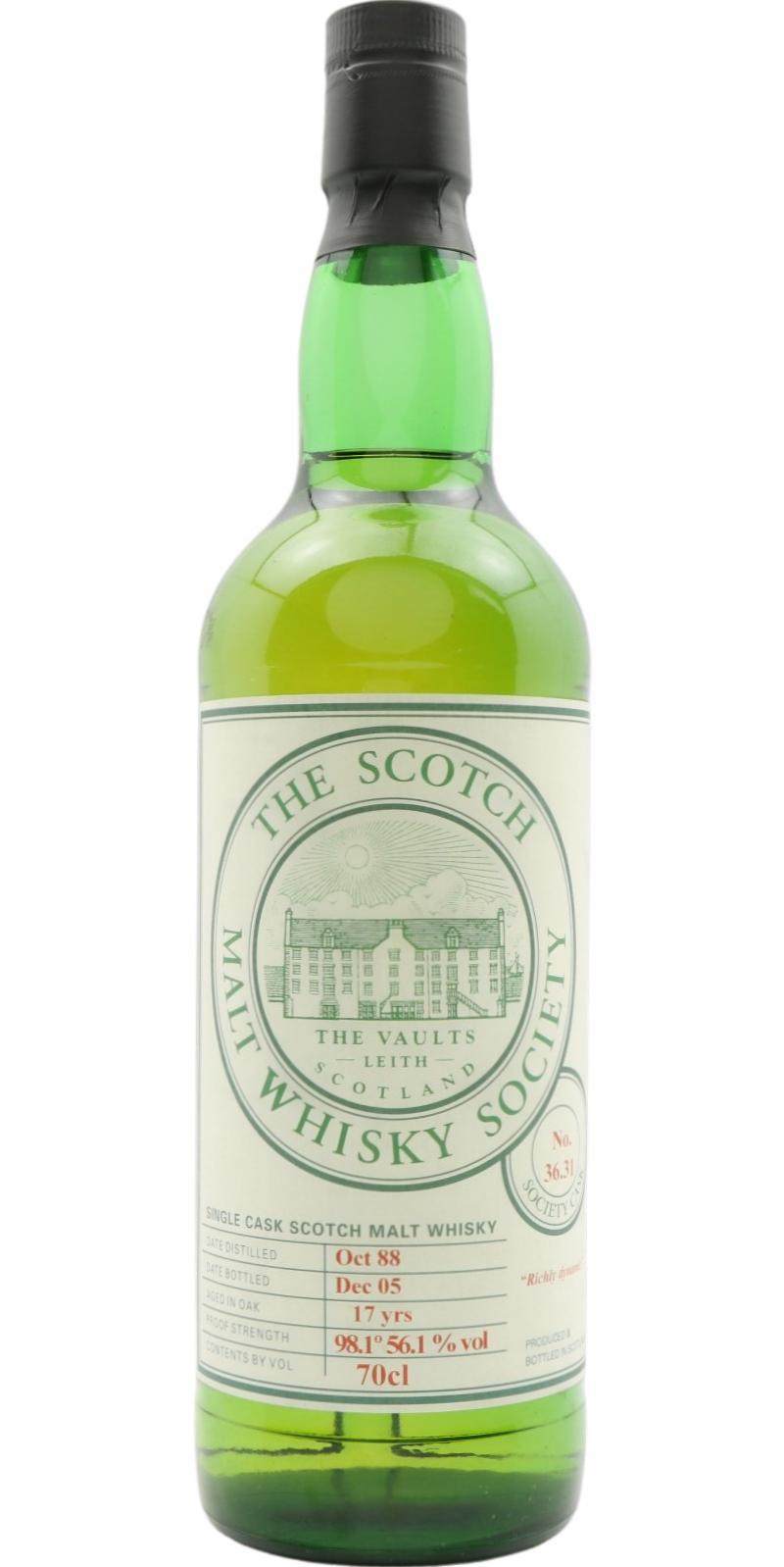 Benrinnes 1988 SMWS 36.31 Richly dynamic