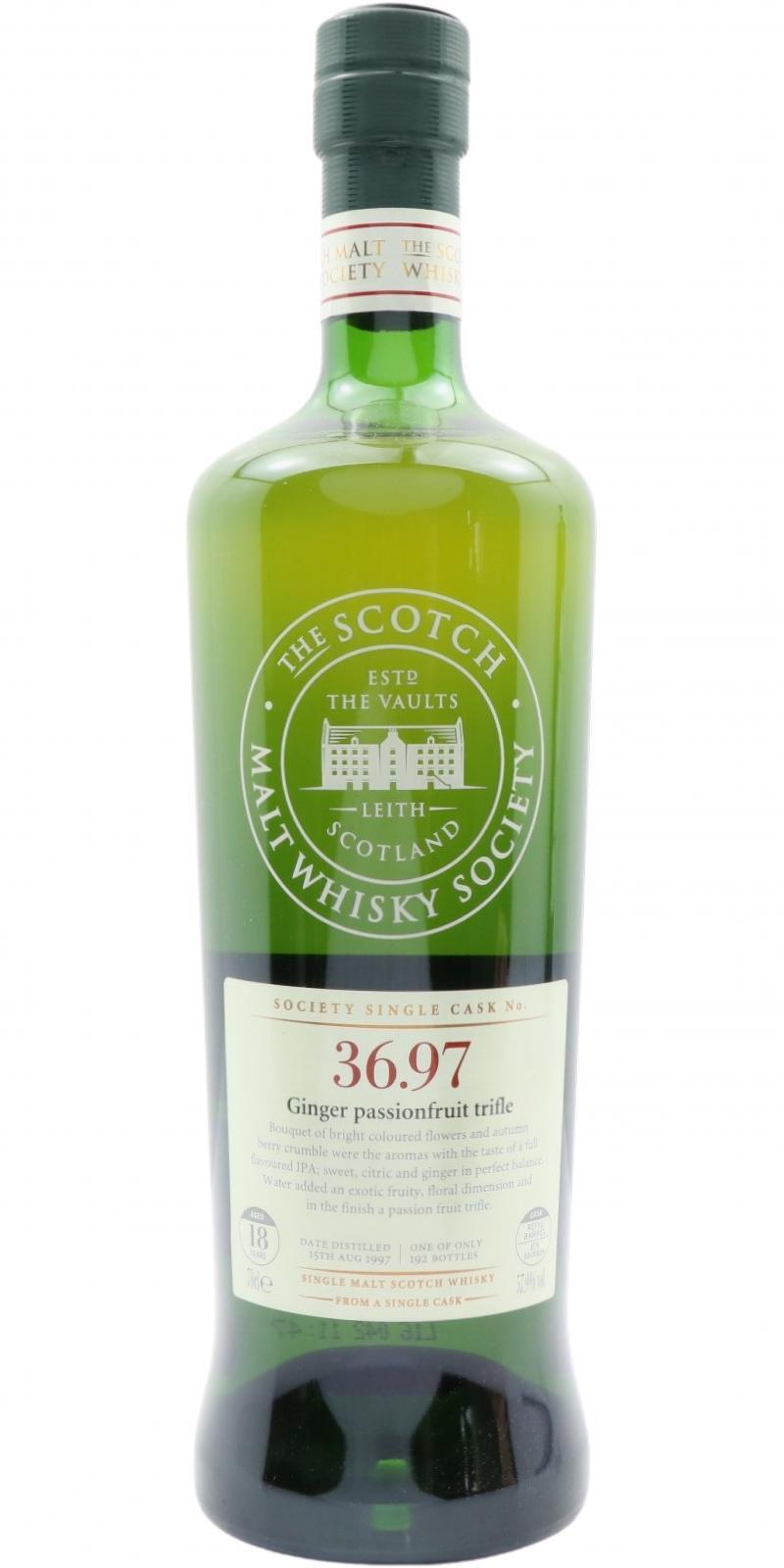 Benrinnes 1997 SMWS 36.97 Ginger passionfruit trifle