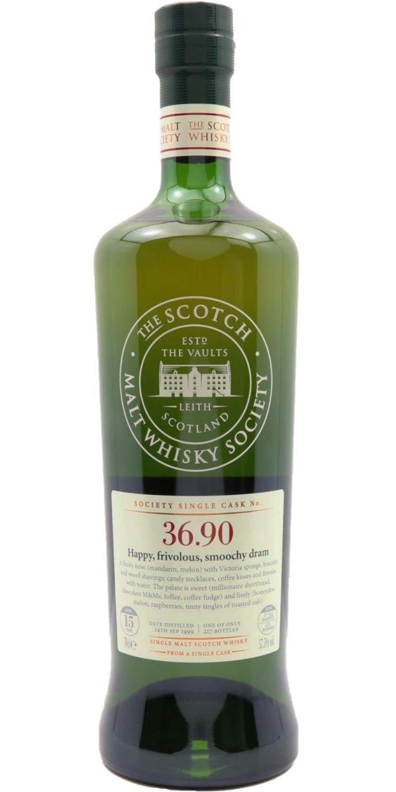 Benrinnes 1999 SMWS 36.90 Happy, frivolous, smoochy dram