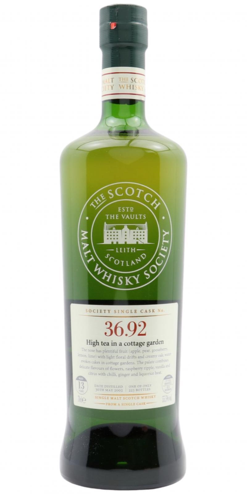 Benrinnes 2002 SMWS 36.92 High tea in a cottage garden