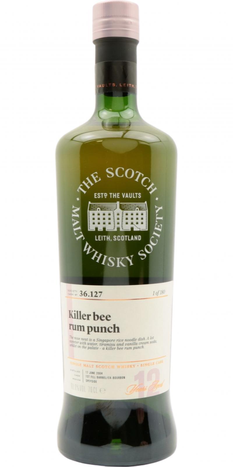 Benrinnes 2004 SMWS 36.127 Killer bee rum punch