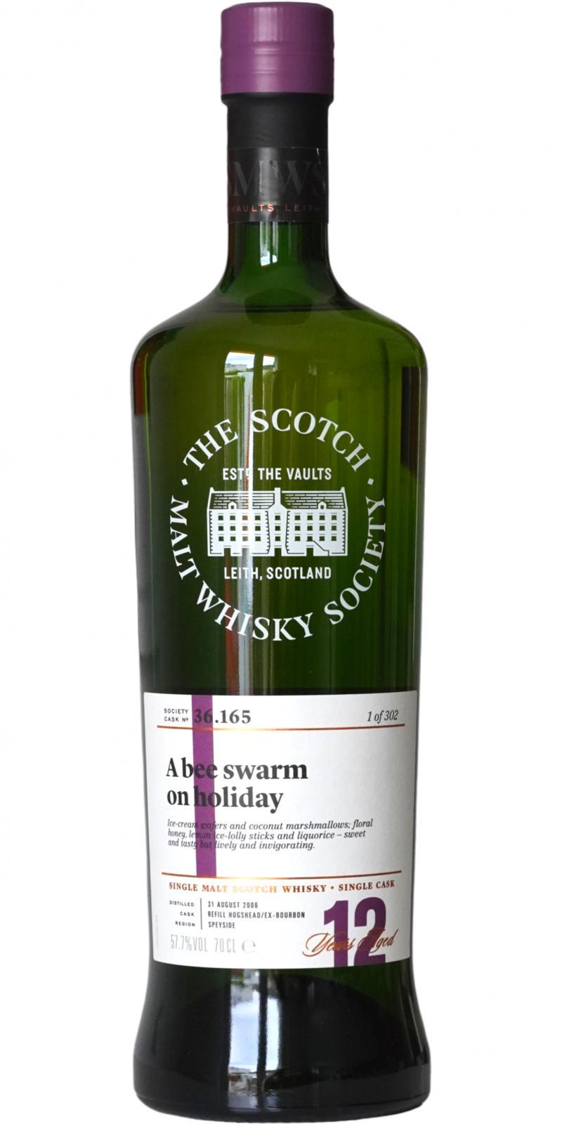 Benrinnes 2006 SMWS 36.165 A bee swarm on holiday