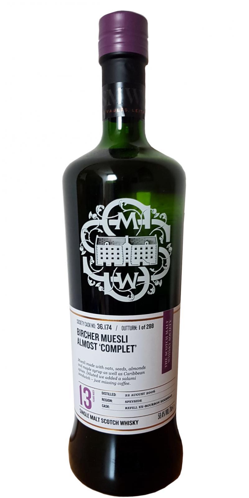 Benrinnes 2006 SMWS 36.174 Bircher muesli almost 'complet'
