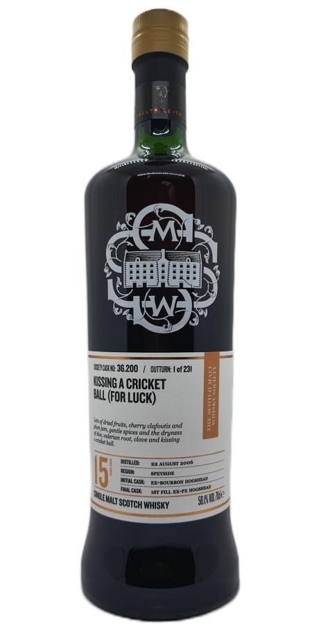 Benrinnes 2006 SMWS 36.200 Kissing a cricket ball (for luck)