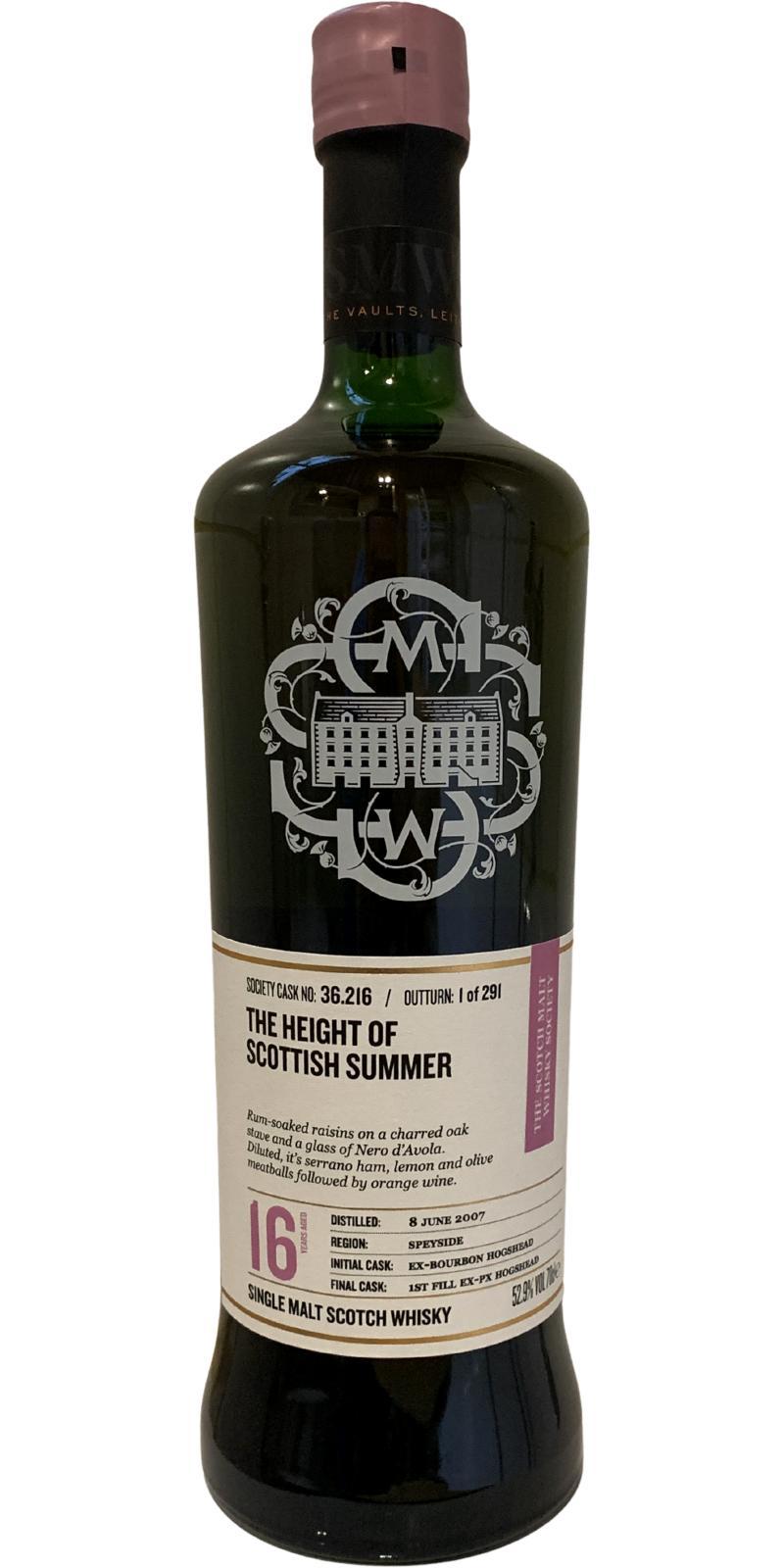 Benrinnes 2007 SMWS 36.216 The height of Scottish summer