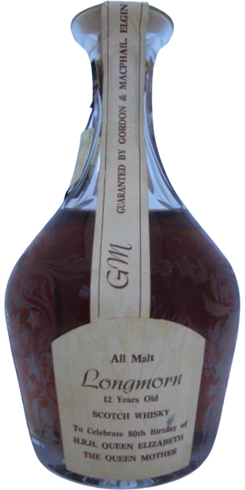 Longmorn 12-year-old GM All Malt Scotch Whisky - Crystal Decanter