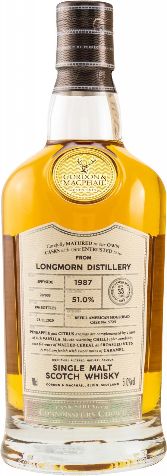 Longmorn 1987 GM Connoisseurs Choice - Cask Strength