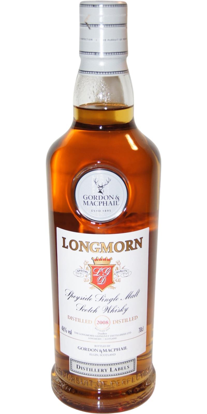 Longmorn 2008 GM Distillery Labels