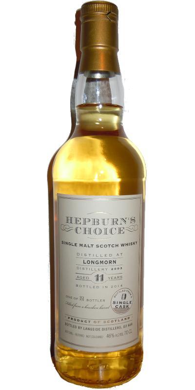 Longmorn 2003 LsD Hepburn's Choice