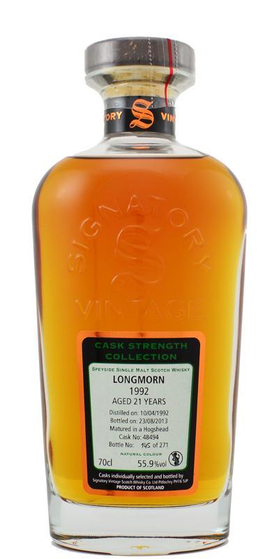 Longmorn 1992 SV Cask Strength Collection