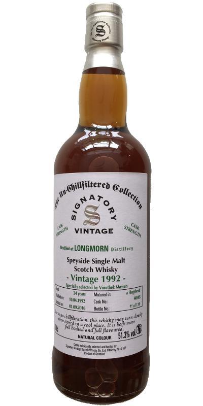Longmorn 1992 SV The Un-Chillfiltered Collection