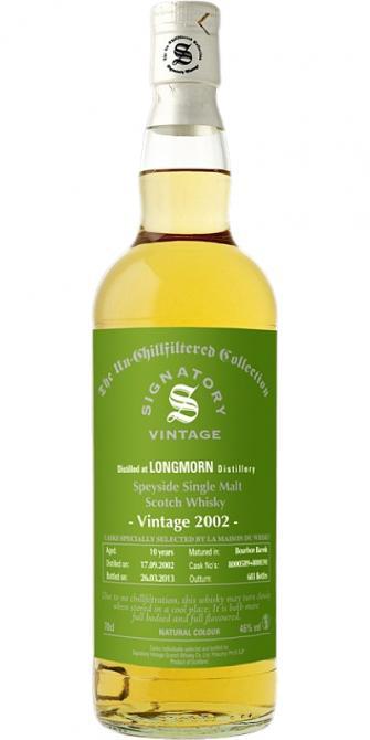 Longmorn 2002 SV The Un-Chillfiltered Collection