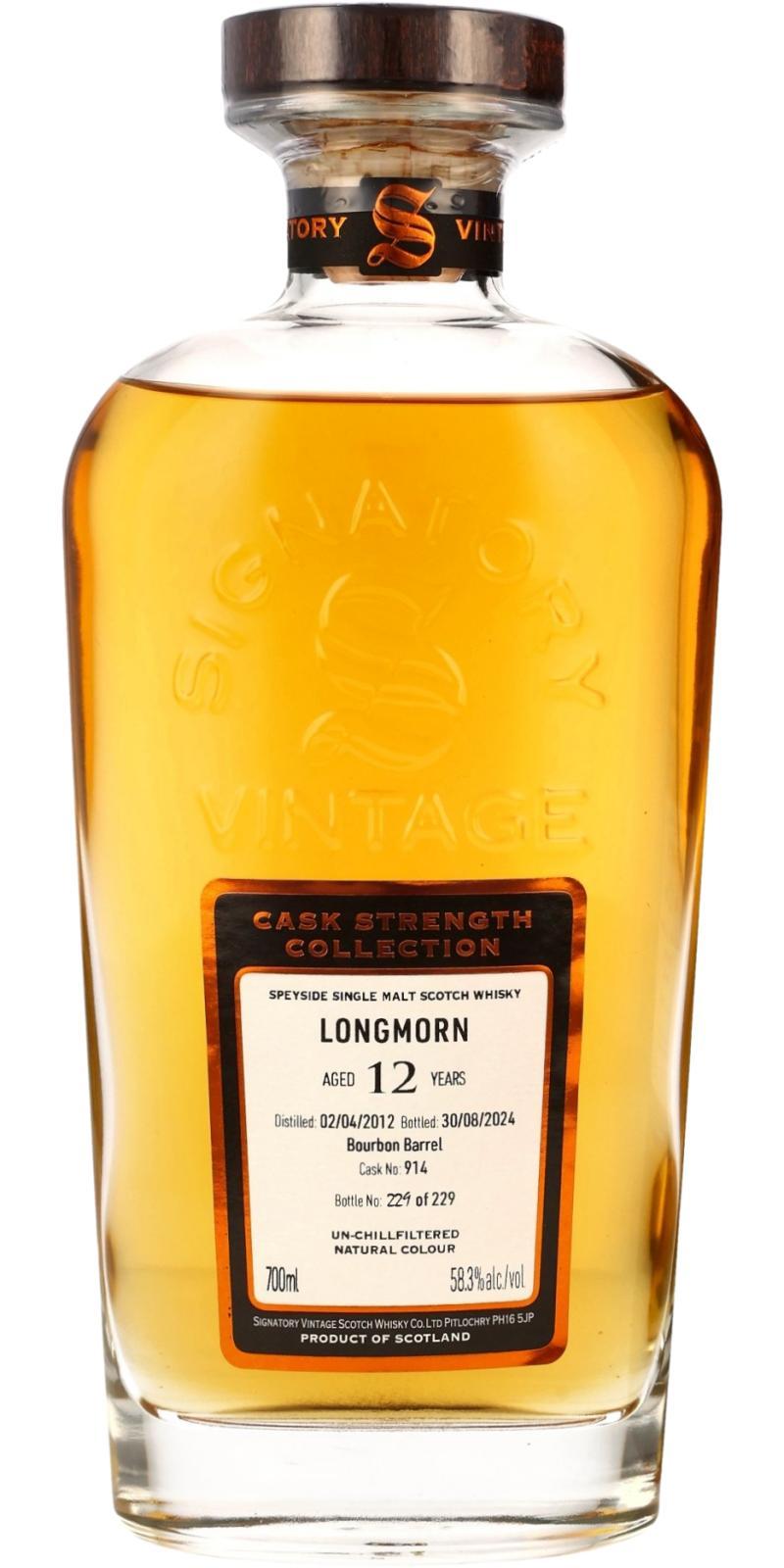 Longmorn 2012 SV Cask Strength Collection