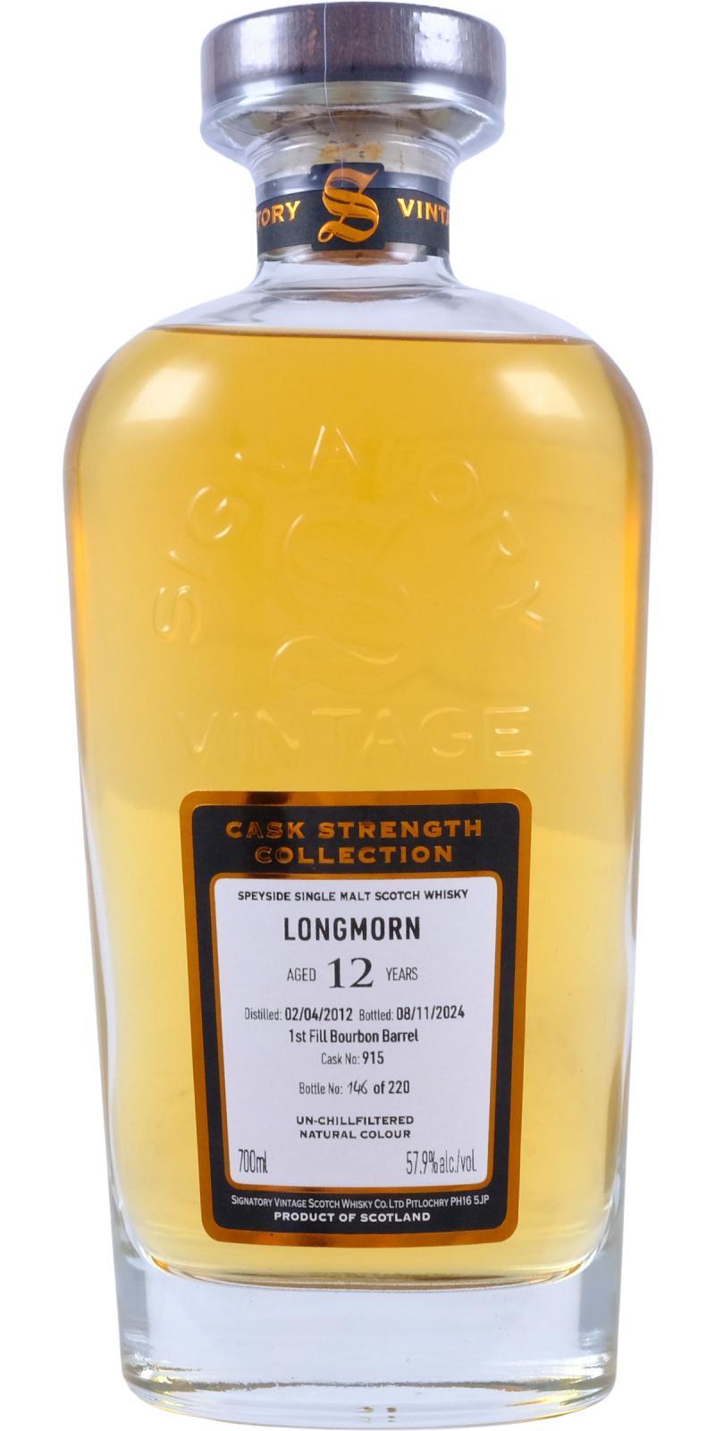 Longmorn 2012 SV Cask Strength Collection