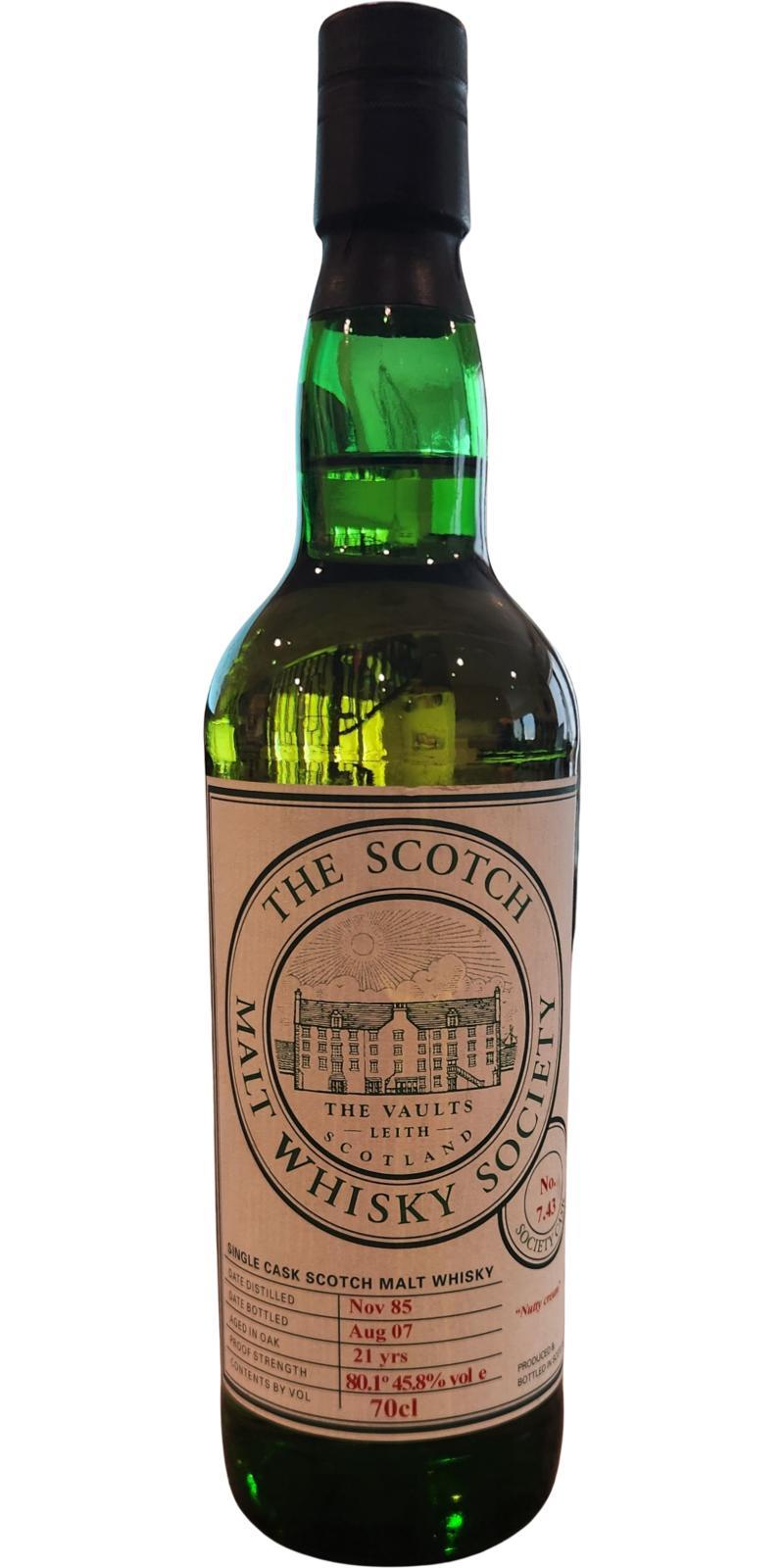 Longmorn 1985 SMWS 7.43 Nutty cream