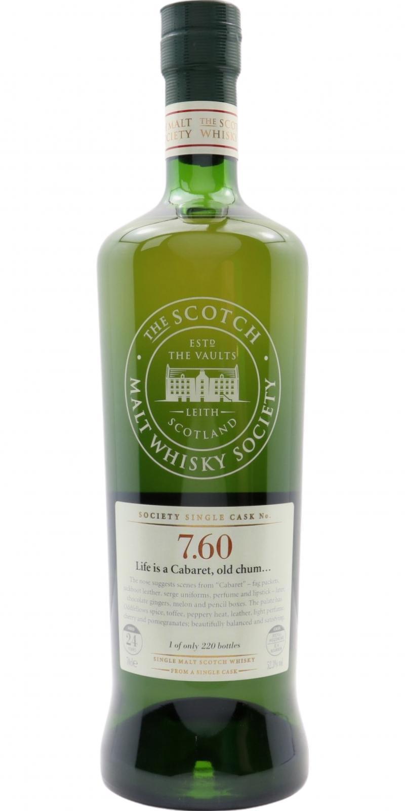 Longmorn 1985 SMWS 7.60 Life is a Cabaret, old chum...