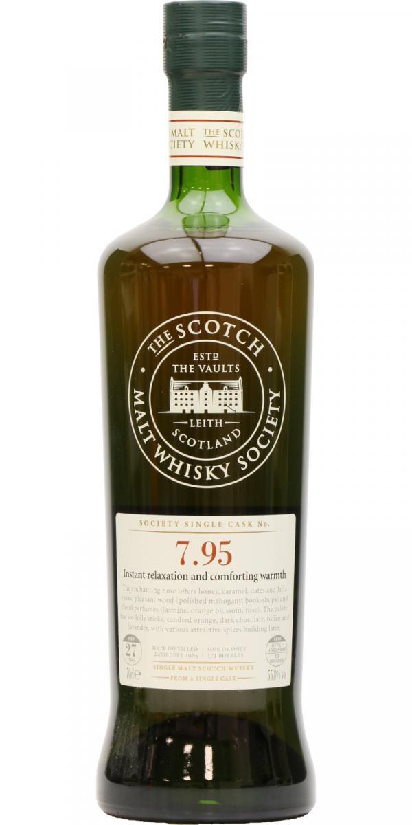 Longmorn 1985 SMWS 7.95 Instant Relaxation and Comforting Warmth