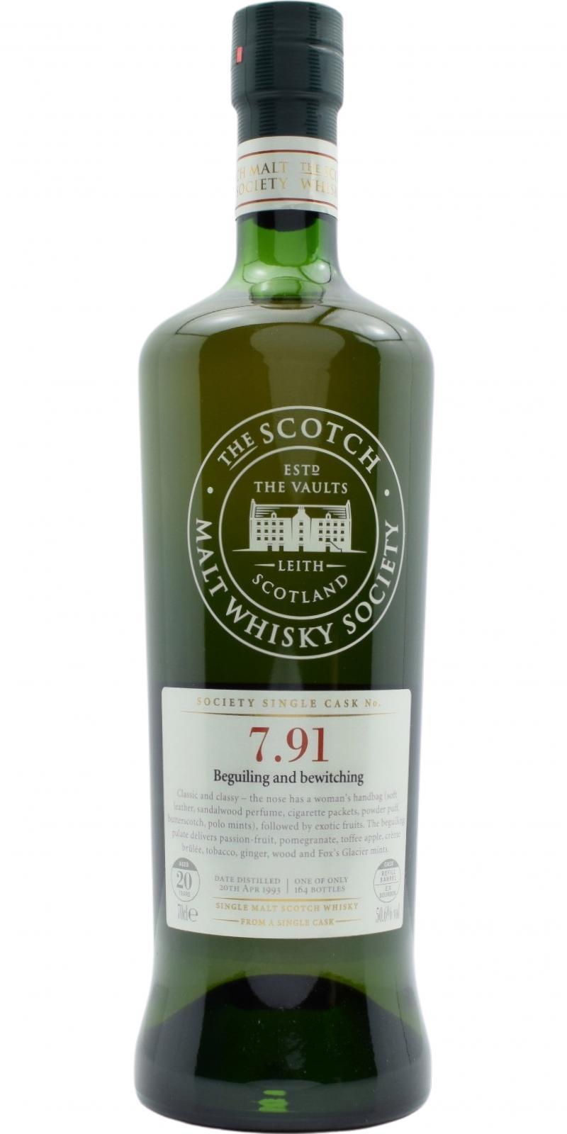 Longmorn 1993 SMWS 7.91 Beguiling and bewitching
