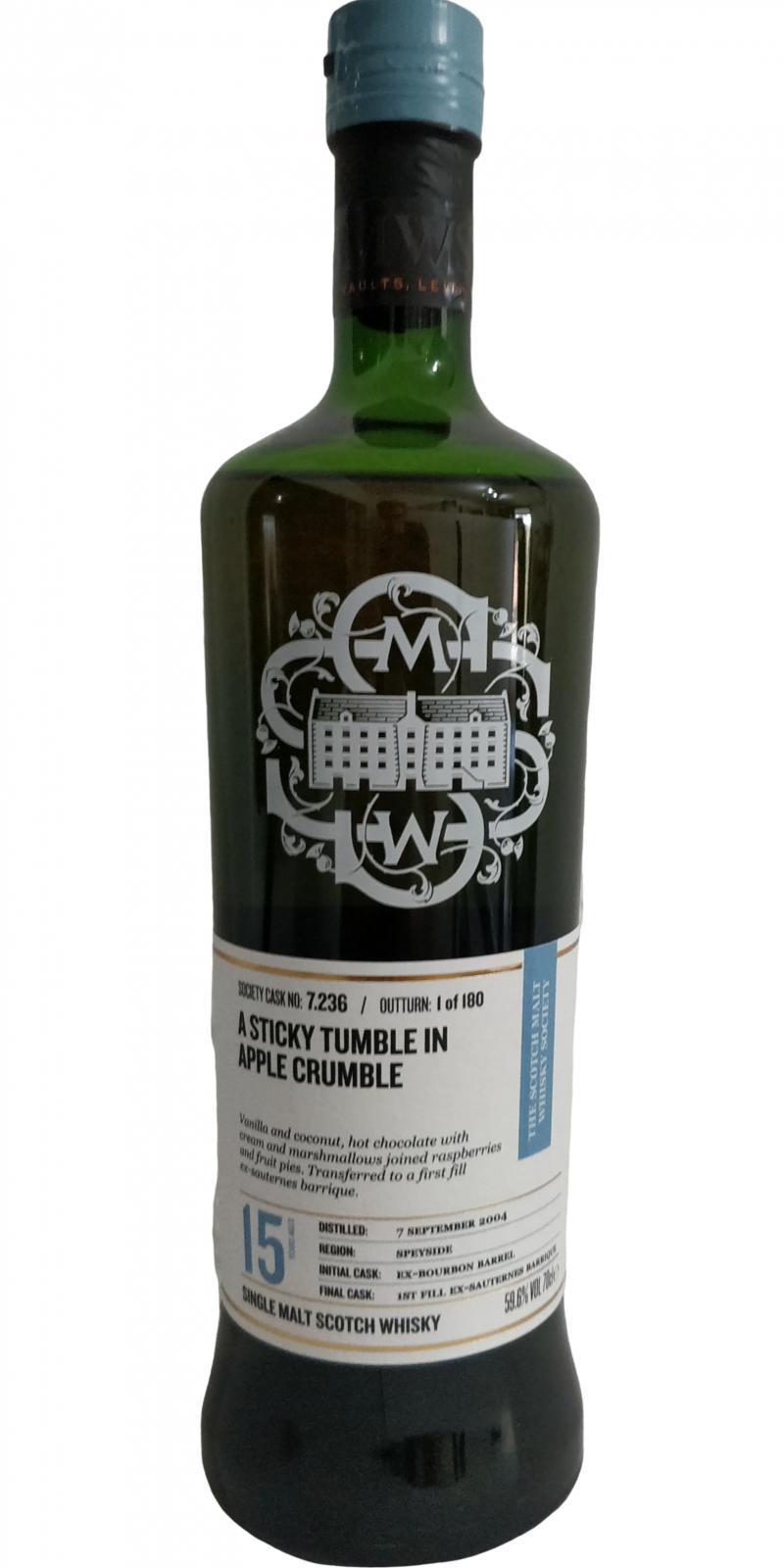 Longmorn 2004 SMWS 7.236 A Sticky Tumble in Apple Crumble