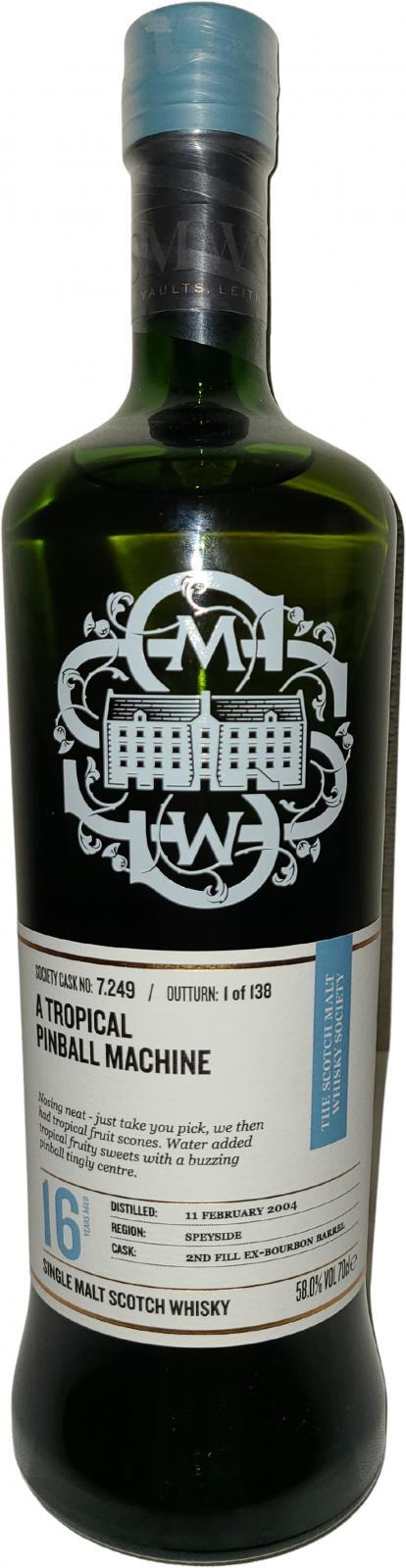 Longmorn 2004 SMWS 7.249 A tropical pinball machine