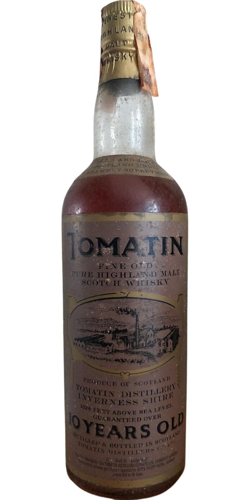 Tomatin 10-year-old Fine Old Pure Highland Malt Scotch Whisky