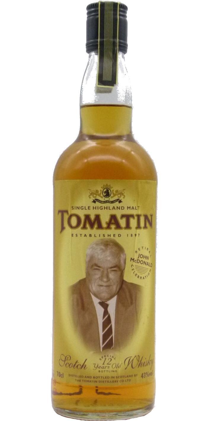 Tomatin 12-year-old Retiral celebration of John McDonald