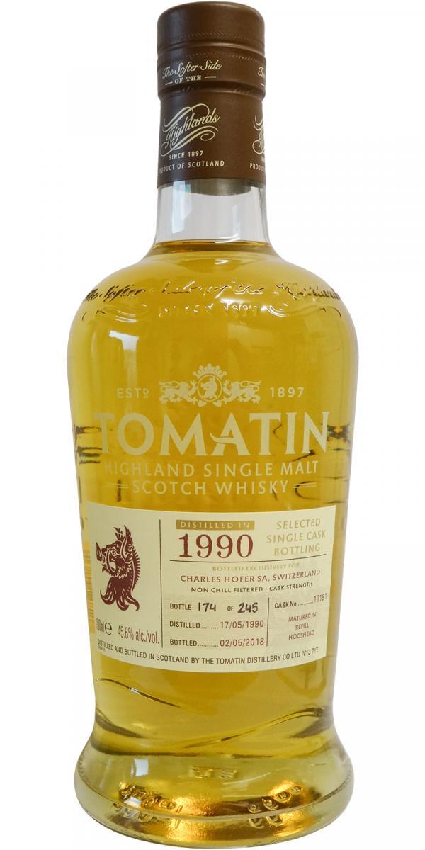 Tomatin 1990 Selected Single Cask Bottling