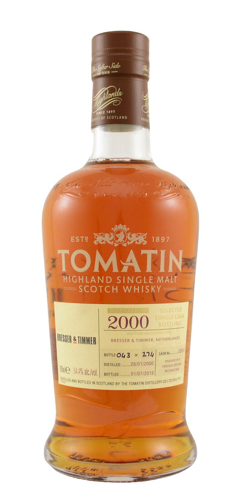 Tomatin 2000 Selected Single Cask Bottling