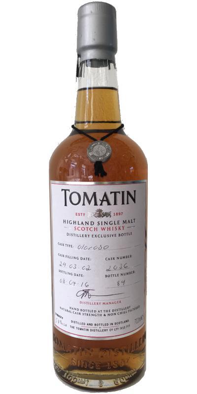 Tomatin 2002 Hand Bottled at the Distillery