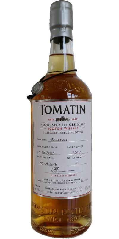 Tomatin 2003 Hand Bottled at the Distillery