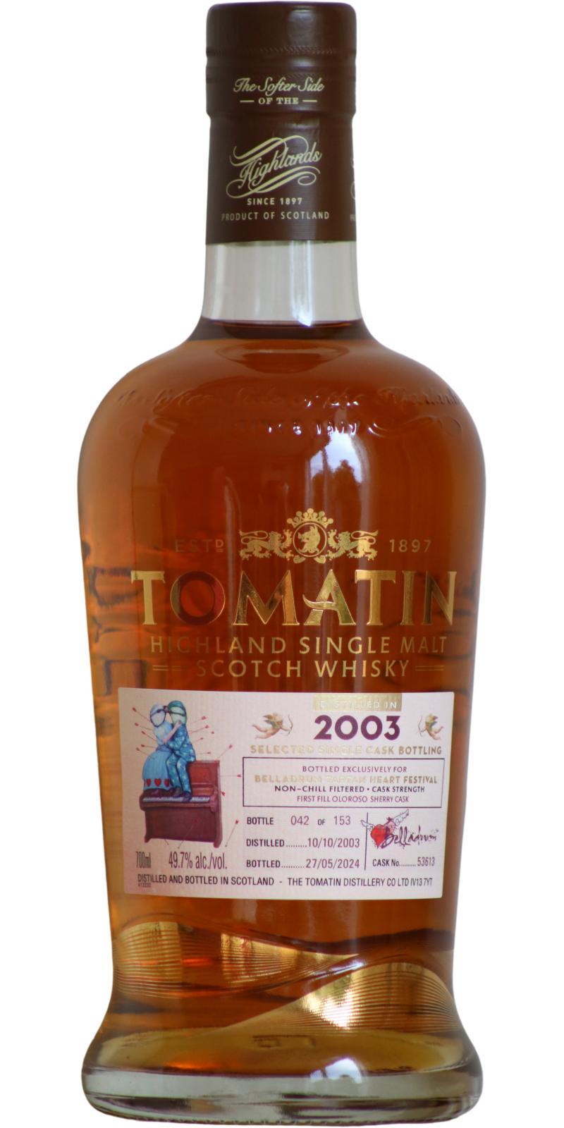 Tomatin 2003 Selected Single Cask Bottling